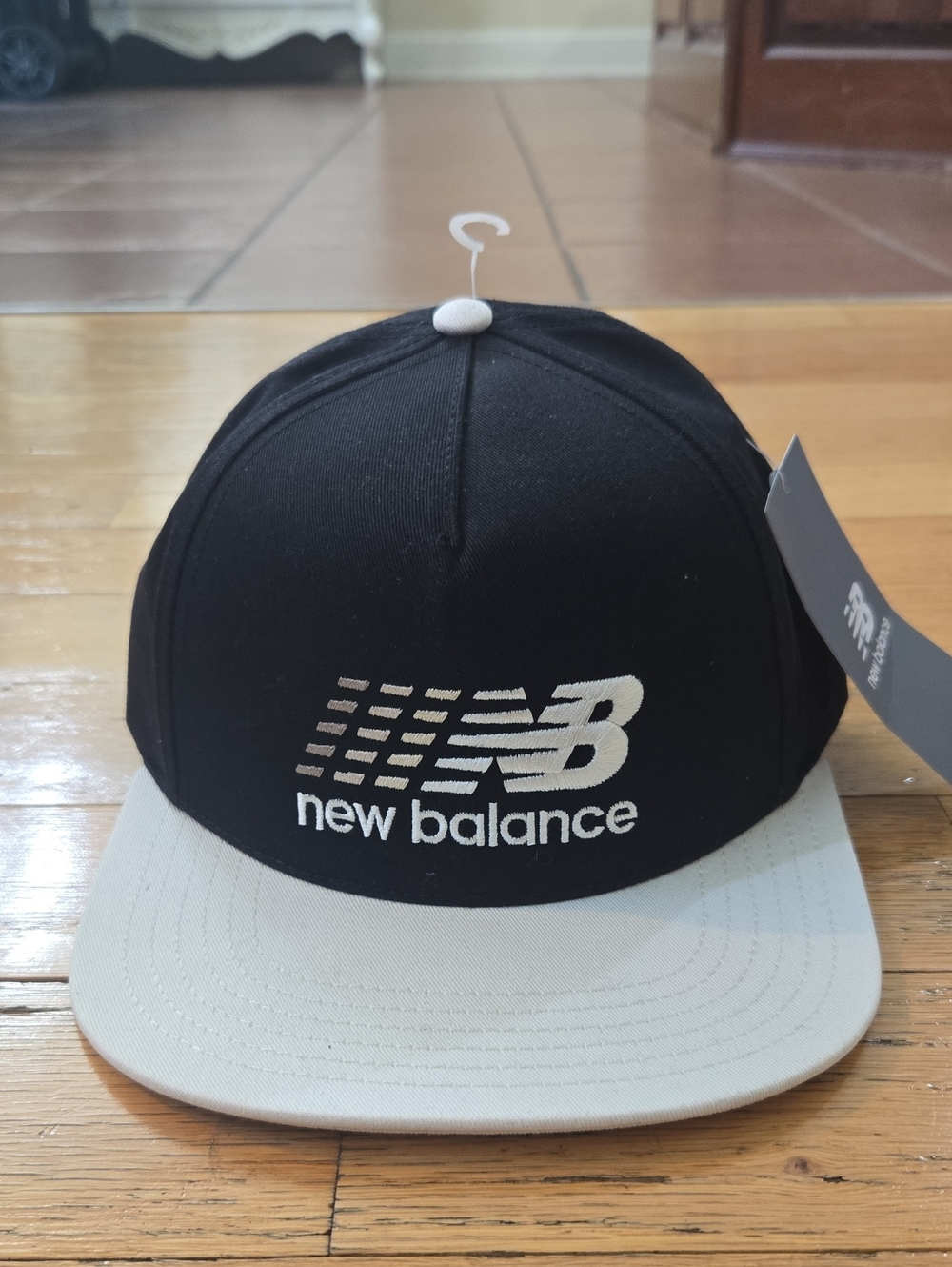 Men's New Balance Gradient Stacked A - Frame Hat Flat Brim Adjustable Snapback